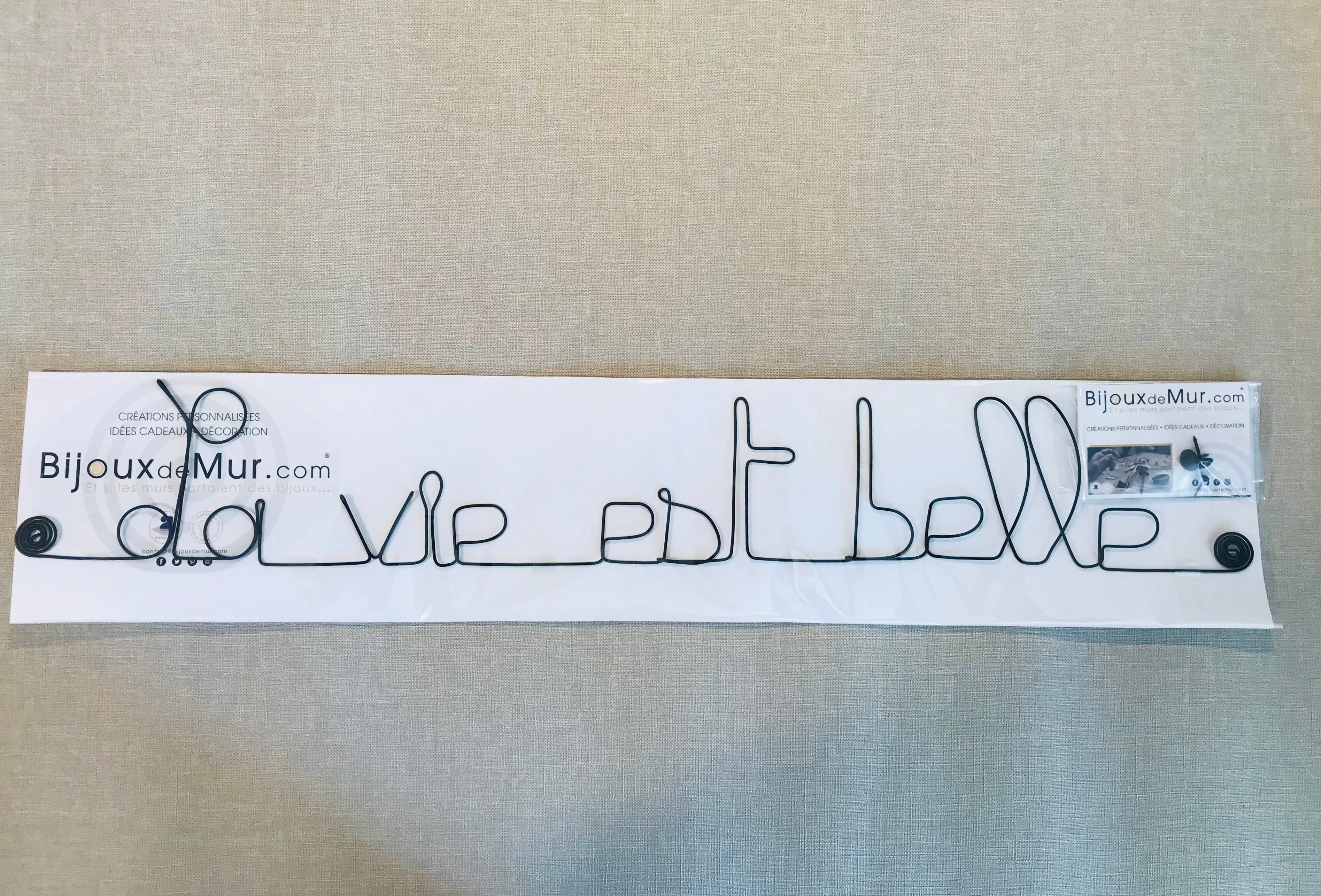 Bijoux de Mur - Wholesale Wall Accent - “Life is Beautiful” Wire Wall Decor 3