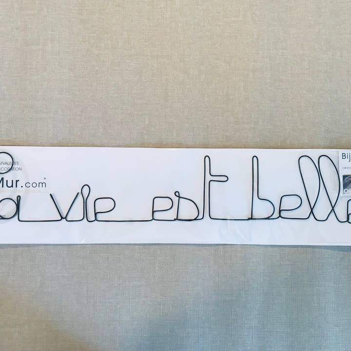 Bijoux de Mur - Wholesale Wall Accent - “Life is Beautiful” Wire Wall Decor 3