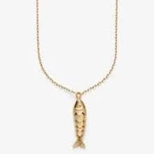 HoopLa - Wholesale Pendant/Charm Necklace - Lure- 14K Gold Steel Articulated Portuguese Fish NecklaceÂ