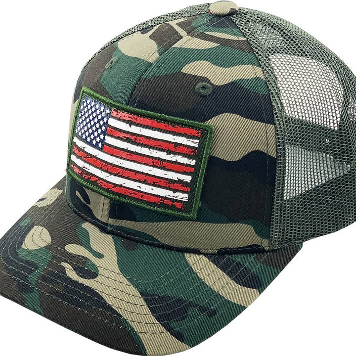 KBETHOS - Wholesale Trucker Hat - Men's - FLAG UV PRINT PATCH MESH BACK BALLCAP30