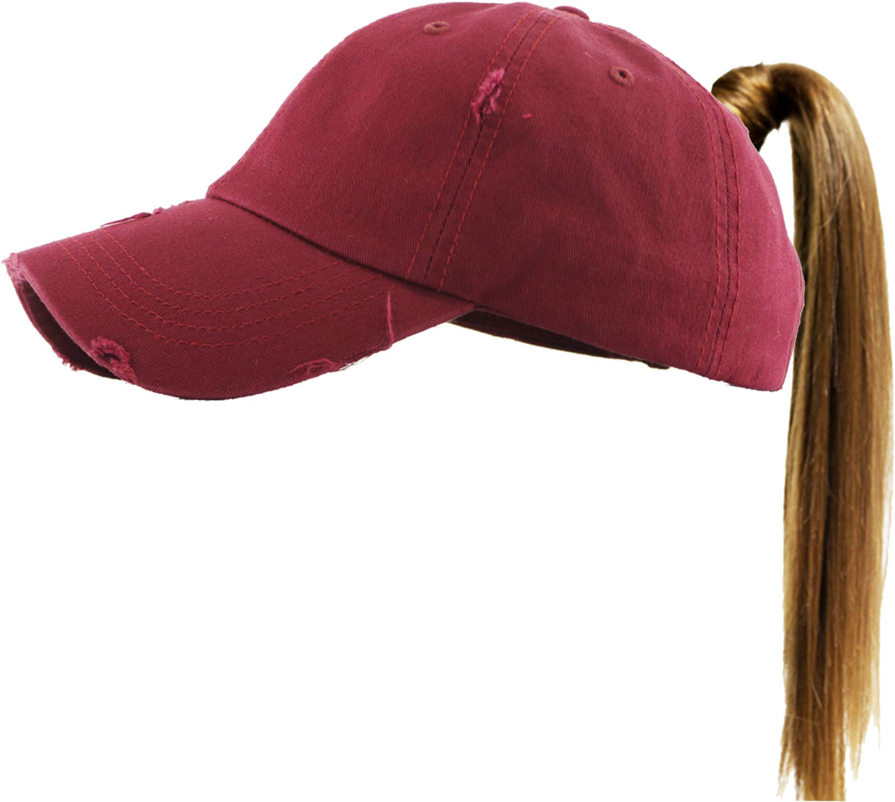 KBETHOS - Wholesale Ponytail Cap - Women's - Ponytail Washed Distressed Cotton Cap63