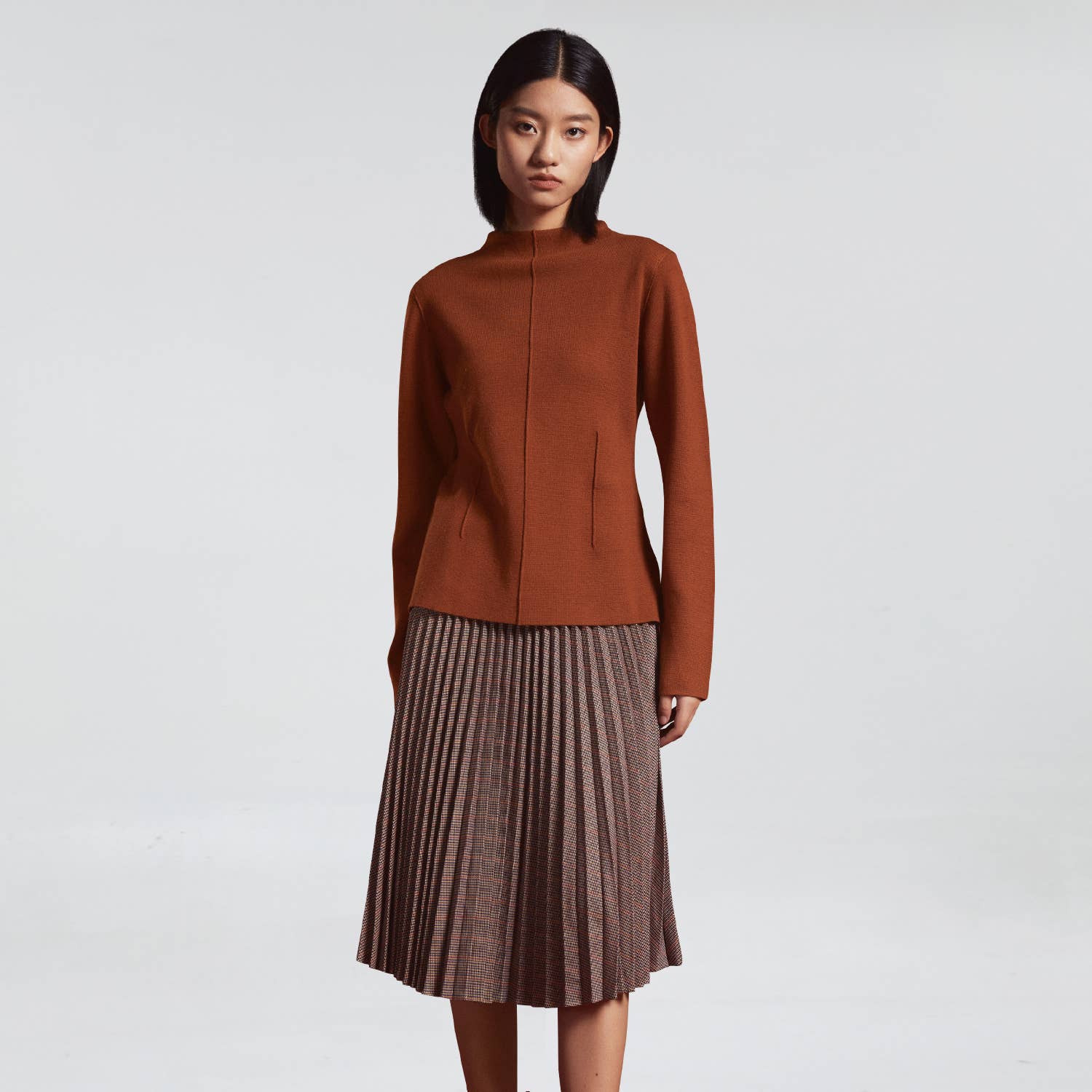 Smart and Joy – wholesale Knitted jumper – Women′s – Sweater with embossed lines5