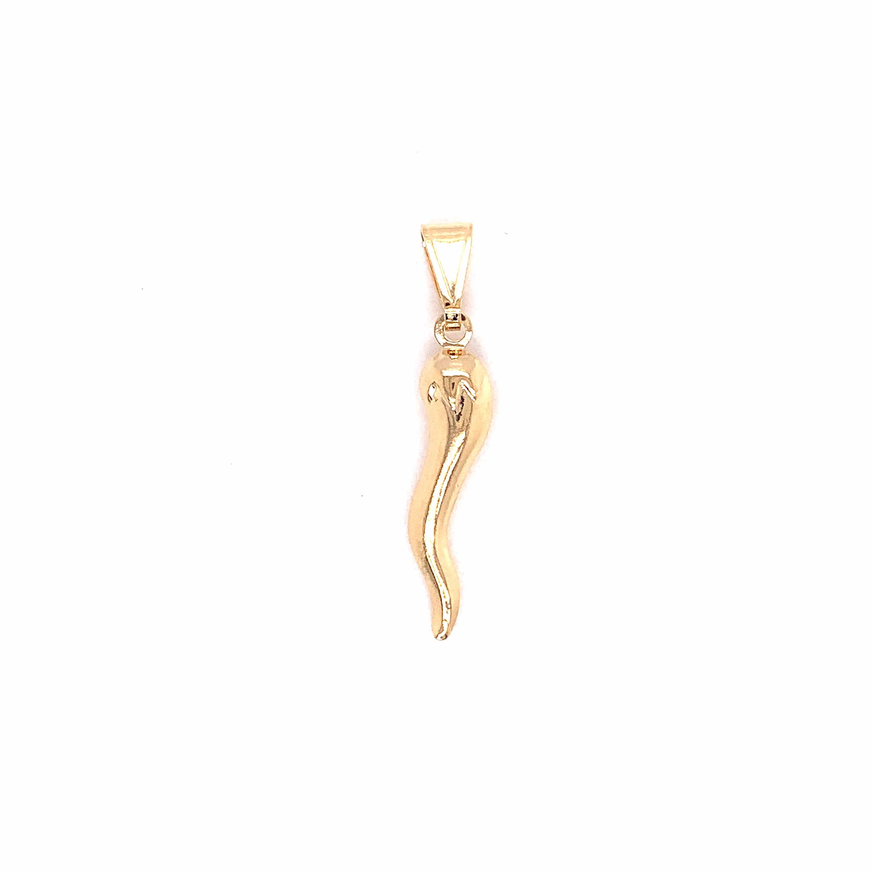 The Bead Bazaar - Wholesale Individual Charm/Pendant - 18K Gold Filled Italian Horn Charm, Cornicello Charms, Gold Filled Jewelry, Bulk Charms For Jewelry Making, Cornicello Pendant, Wholesale Pendant1