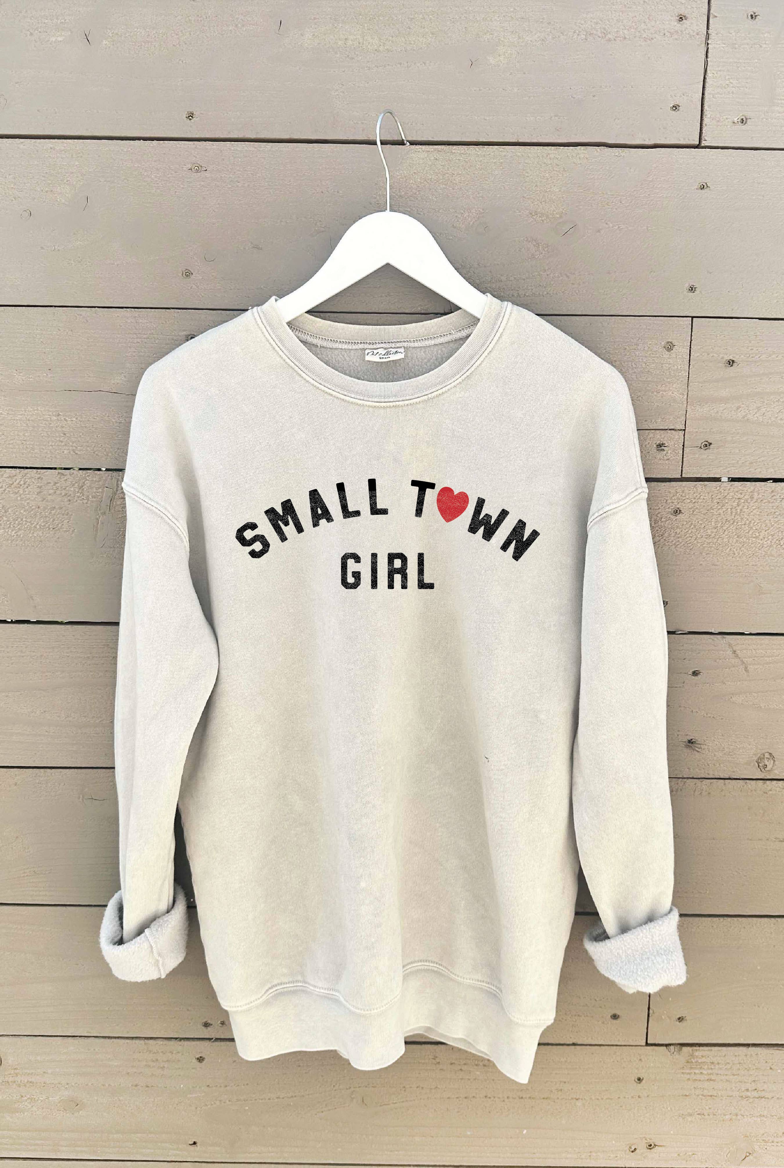 OAT COLLECTIVE - Wholesale Graphic Sweatshirt - Women's - SMALL TOWN GIRL Mineral Graphic Sweatshirt7