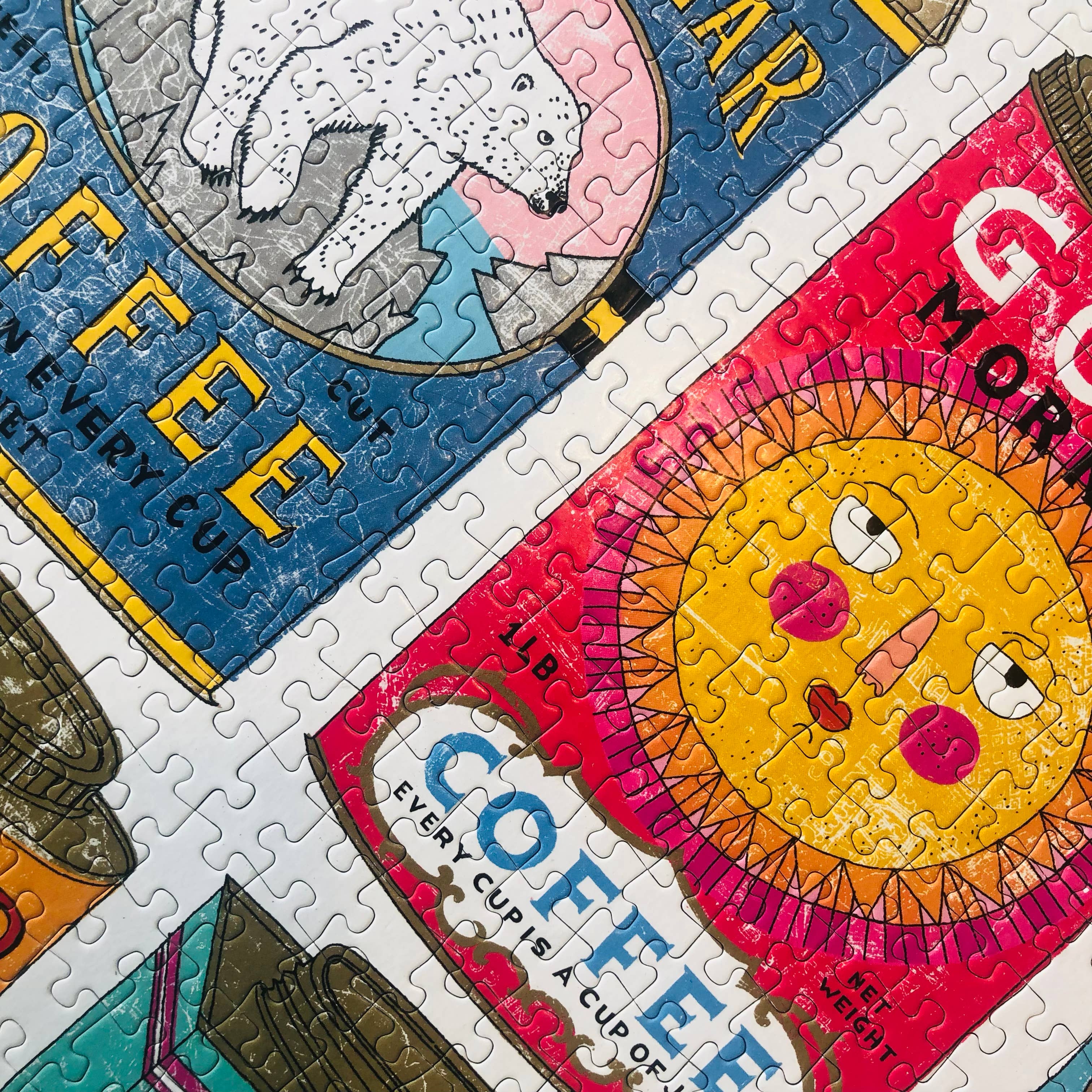 Happily Puzzles – wholesale Puzzle – Adult – Vintage Tea & Coffee Tins - 1,000 piece premium puzzle2