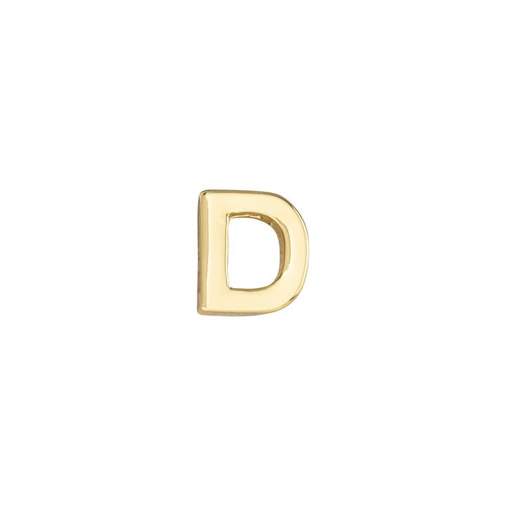 Gold Letter D for wholesale by Jemma Jewelry