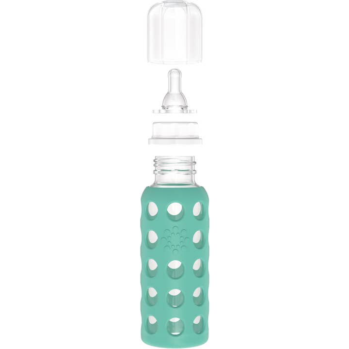 Lifefactory - Wholesale Baby Bottle - 9oz Glass Baby Bottle - Stage 2 Nipple, Stopper, and Cap7
