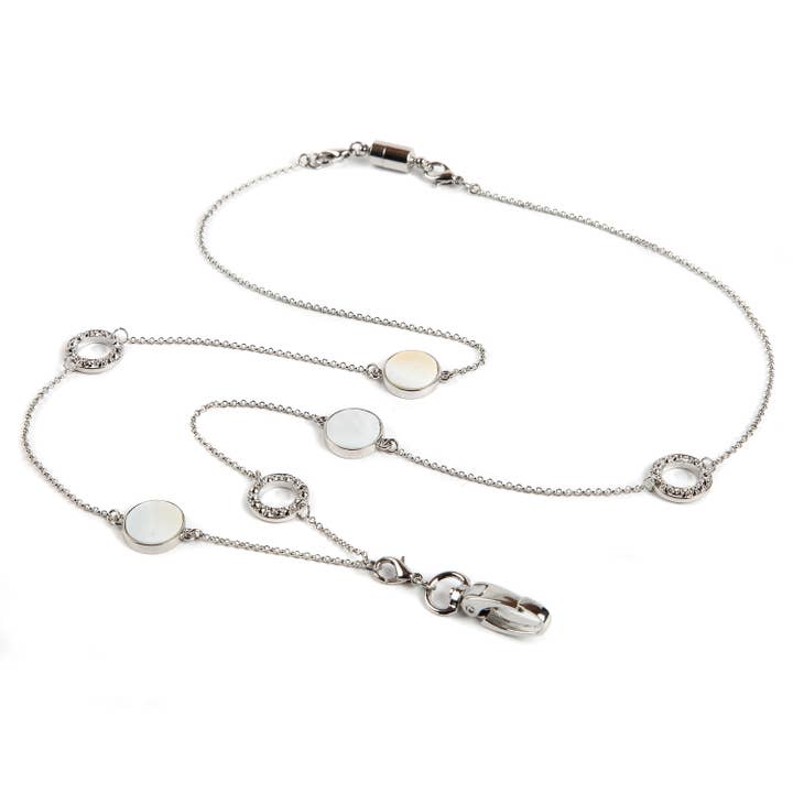 Sweet Pearl Reversible Chain ID Necklace Lanyard for wholesale by Bonitas International
