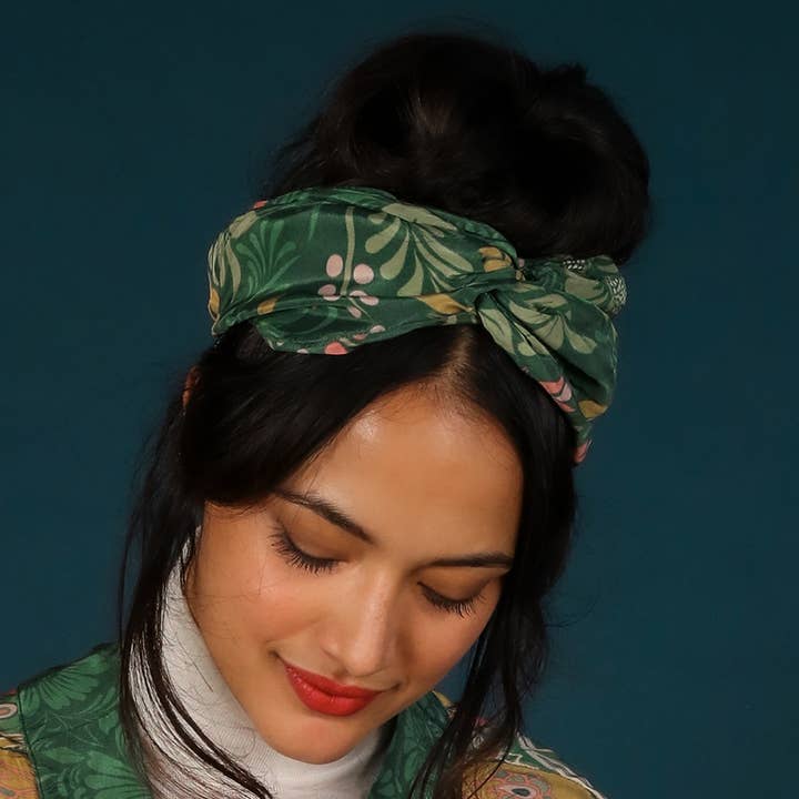 Folk Art Floral Elasticated Headband - Fern for wholesale by Powder Design inc - US