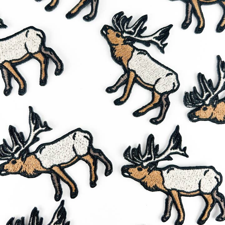 Field Trip Threads – Großhandel Aufnäher – Aufnäher zum Aufbügeln mit Elchmotiv, Motiv: Jagd im Freien, Camouflage-Muster3