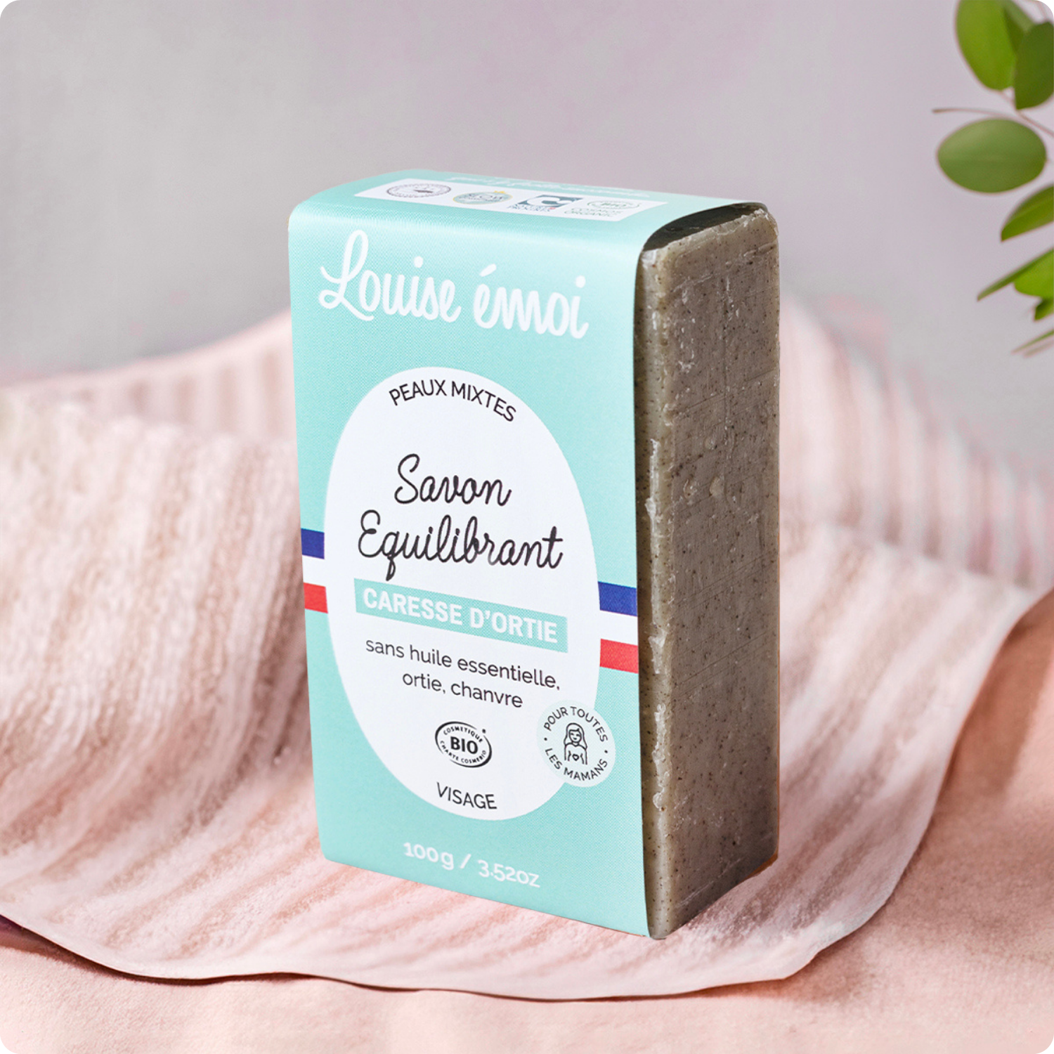 FAIRSAVONT eG. – sabonete sólido por atacado – Cuidado de Urtiga - Caresse d'Ortie (100g)1