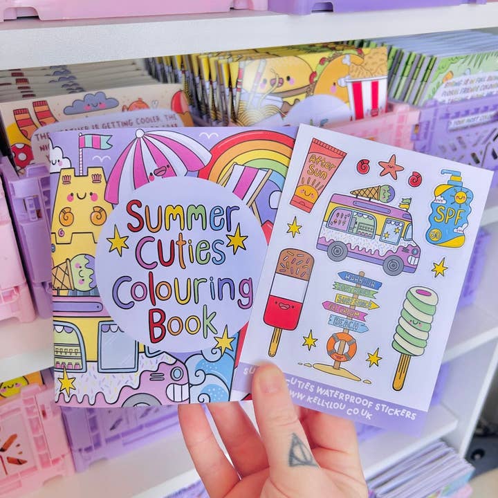 Summer Cuties Colouring Book for wholesale by Kellylou