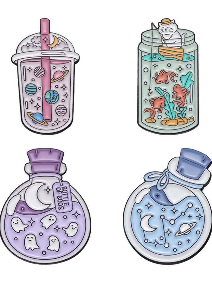 Alfiler esmaltado Whimsical Potion & Planet para venta al por mayor de Magia Design