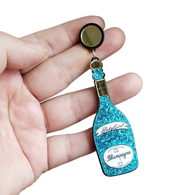 Ole – wholesale Hängande örhängen – Champagneflaska akrylörrhängen E54452