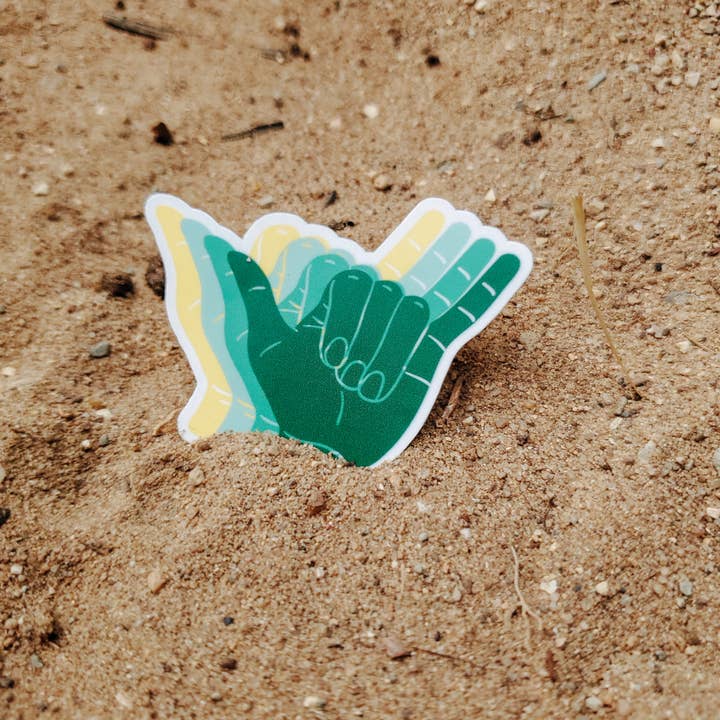 WJMay Designs - Wholesale Sticker - Shaka, Hang Loose, Hang Ten Sticker1