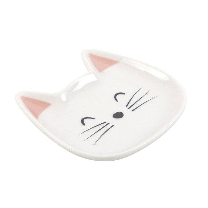 Something Different Wholesale – wholesale Jewellery dish – White Cat Face Trinket Dish2