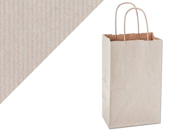 Nashville Wraps - Wholesale Gift Bag - Recycled Shadow Stripe Kraft Paper Retail Shopping Bags0