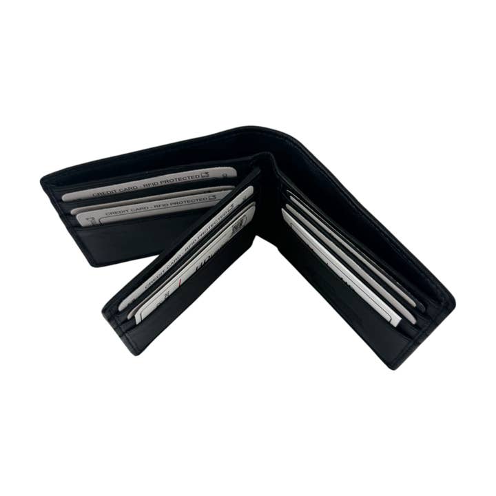 Black SMW06H ~ Sheepskin Men's Wallet for wholesale on Faire1