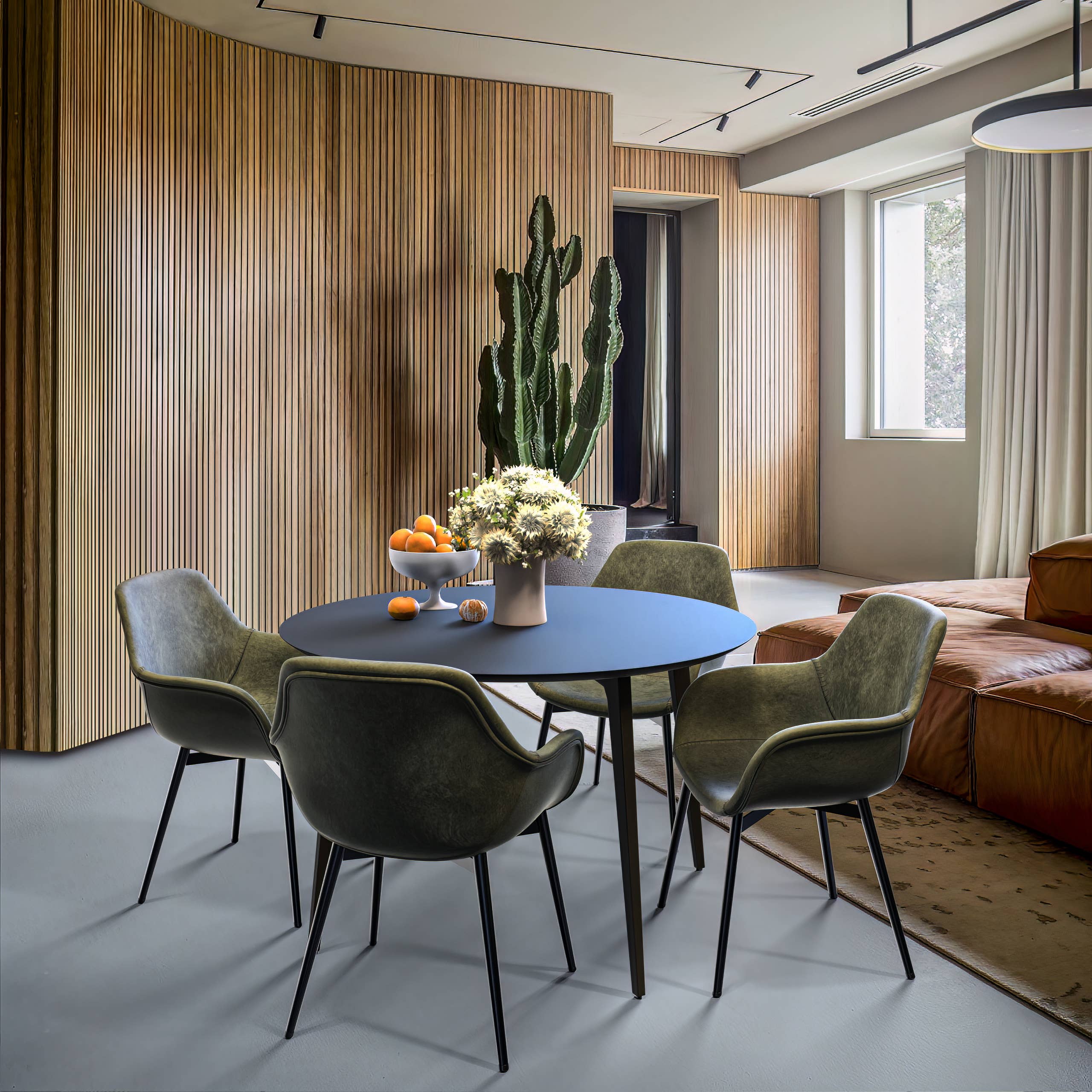 LeisureMod - Wholesale Chair - Markley Modern Ergonomic Leather Upholstered Dining Chair7