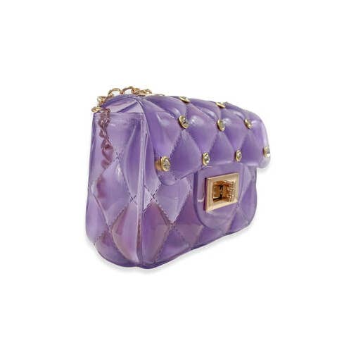 Doe a Dear - Wholesale Crossbody Bag - Kids - P30 B3001 Rhinestone Stud Quilted Jelly Purse (4 Colors)16