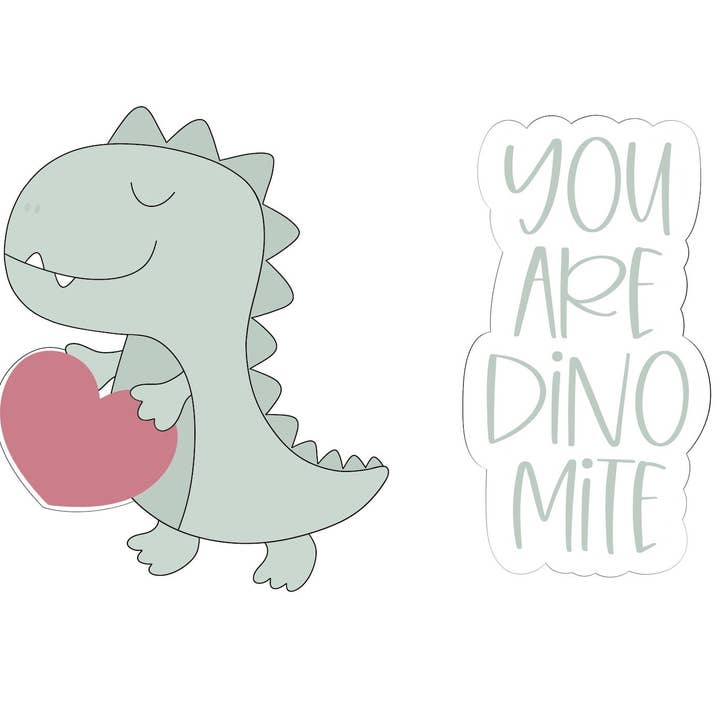 You Are Dino Mite Valentine's Set for wholesale by Maison’s Custom Cutters