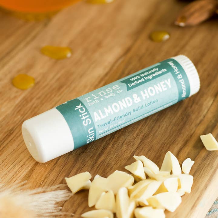 Skin Stick Almond & Honey | Solid Lotion | Warm for wholesale by Rinse Bath Body Inc