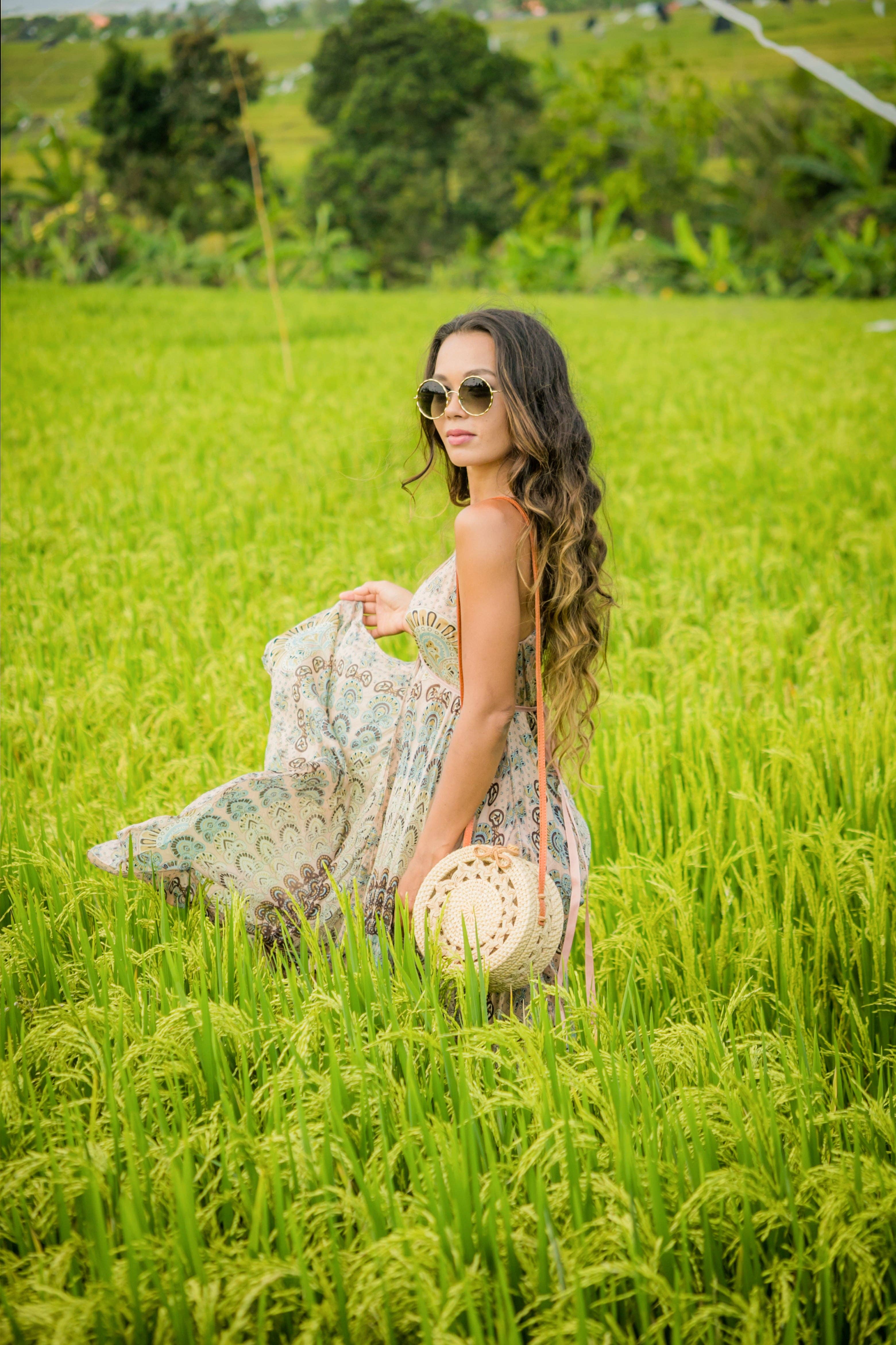 The Artisan and Company - Venta al por mayor Bandolera - Mujer - Bolsa redonda de ratán1