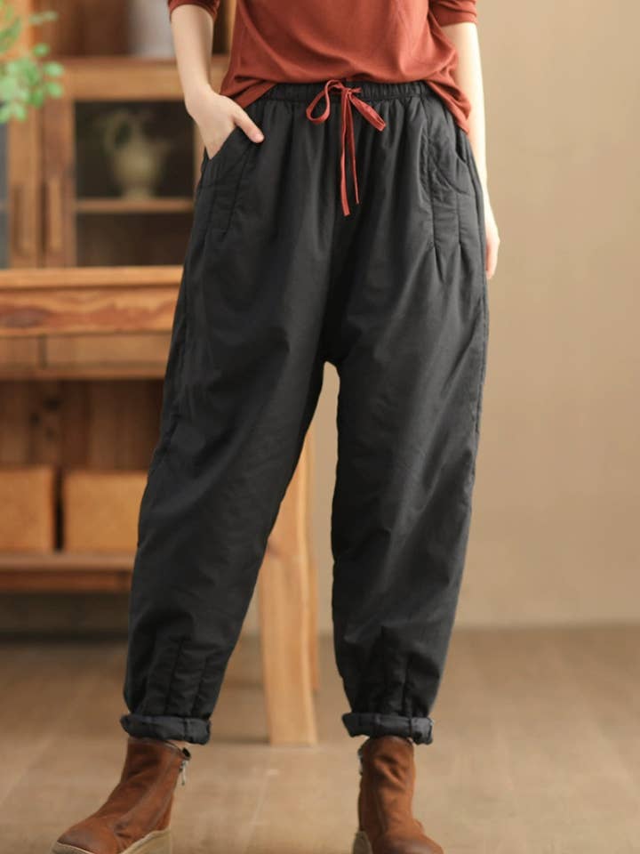 StyleGalX - Wholesale Pants – Women's - Women's Elevate Everyday Warm Harem Pants Bottom2