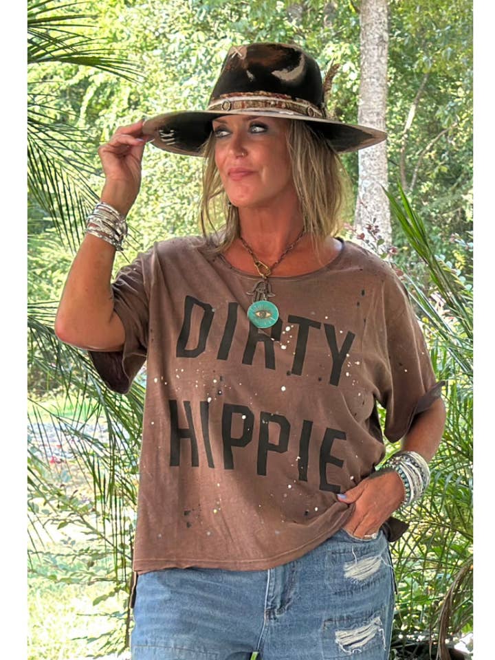 Dirty Hippie Tee - Vintage Raisin for wholesale by Jaded Gypsy