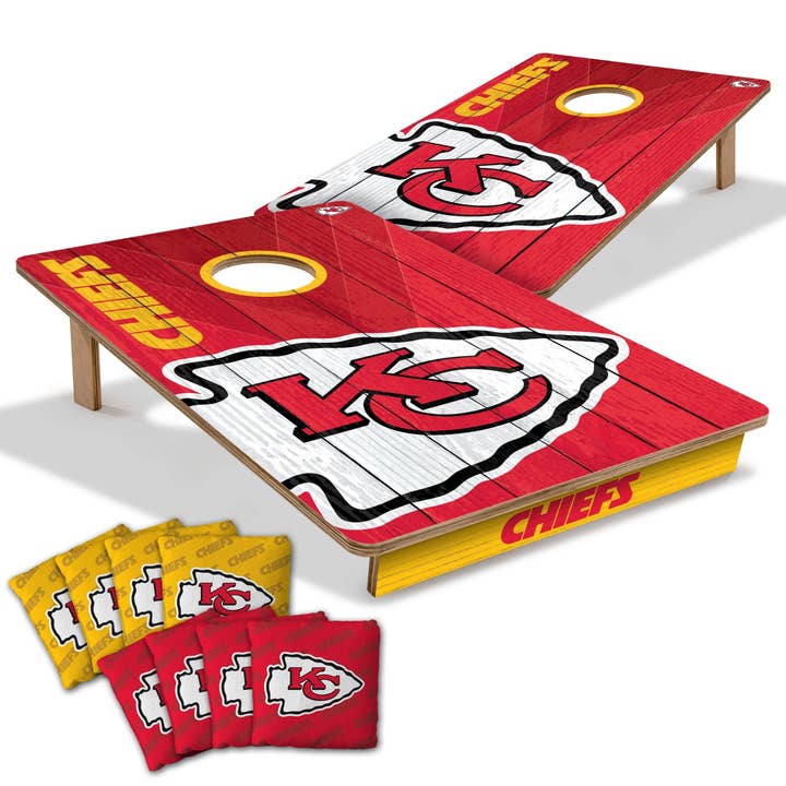Kansas City Chiefs 2x3 Tailgate Cornhole Boards for wholesale by Skip's Garage