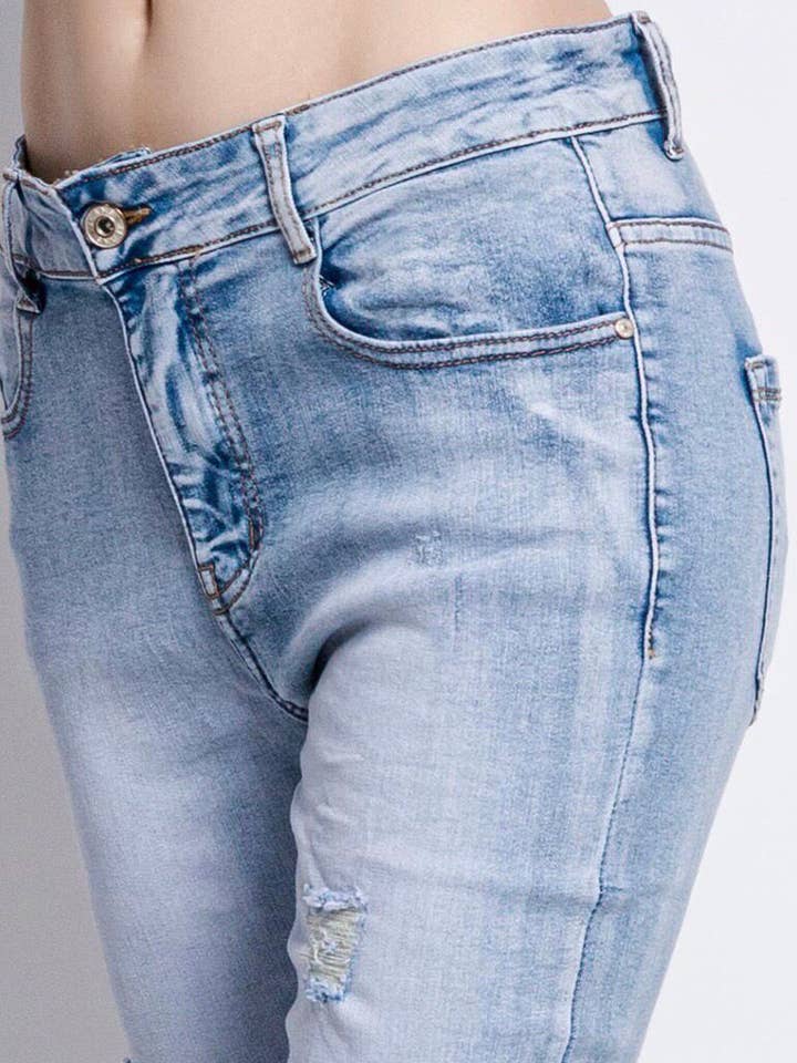 DenimVista - Wholesale Jeans – Women’s - G Smack Frayed Hem, Ripped Details Mega Stretch Jeans2