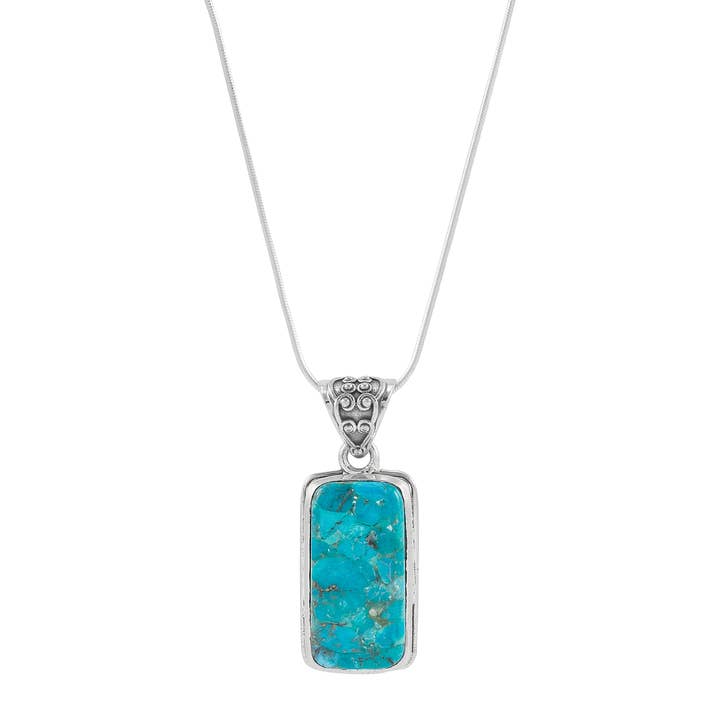 Sarcelle Pendentif Silpada Bright Seas, turquoise et argent sterling en vente sur Faire1