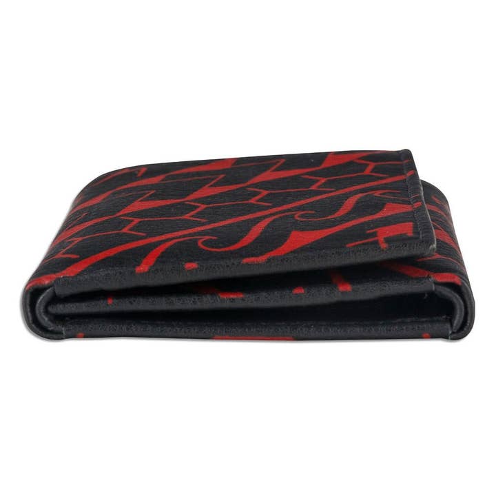 NA KOA - Wholesale Wallet - Men's - Polynesian tattoo trifold wallet - Art: "Manu" by Eugene Ta'ase9