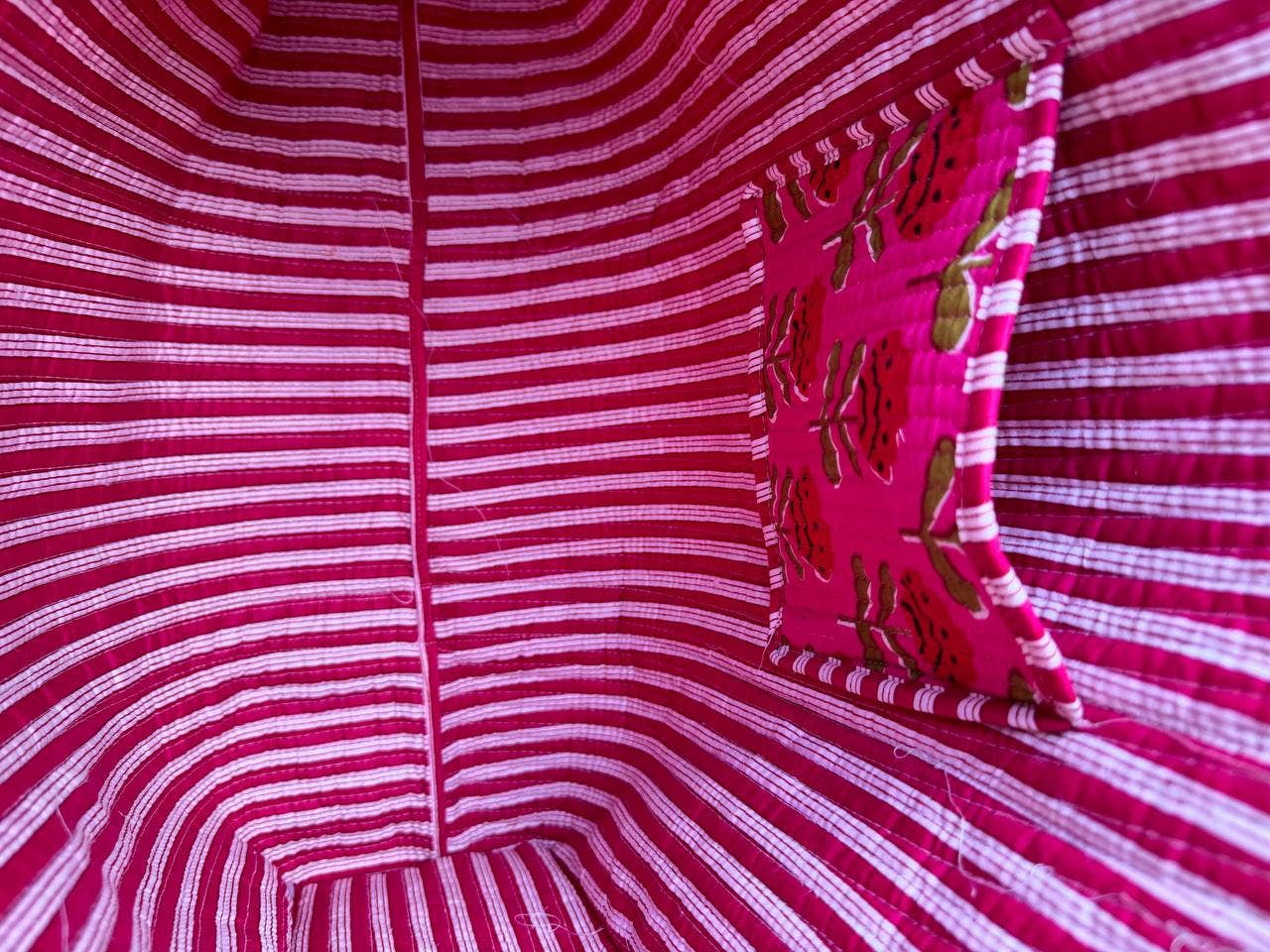 Bhawana Handicrafts - Wholesale Tote Bag - Women's - Pink Quilted Indian Cotton Bag Beautiful Printed Women Bags4