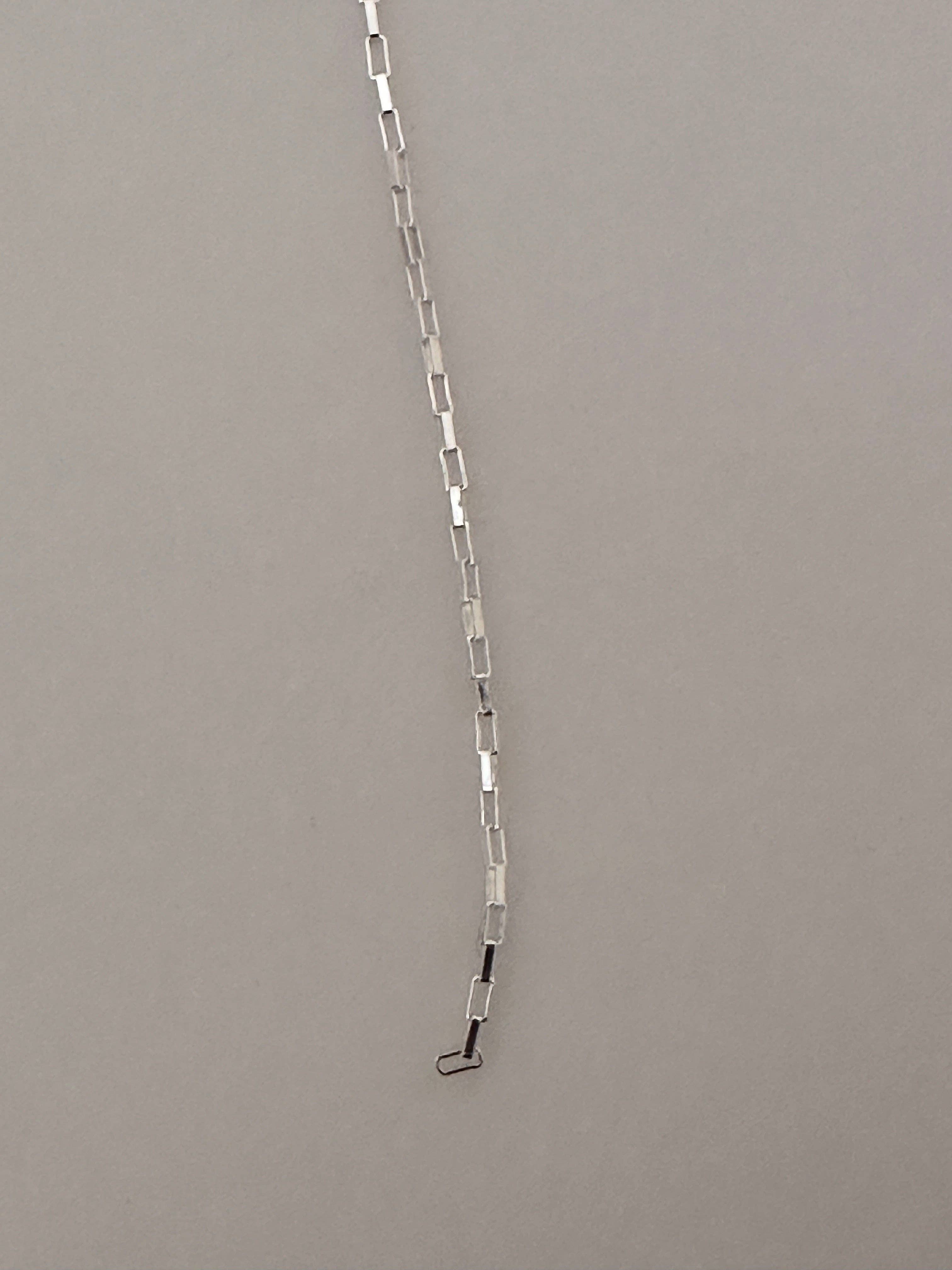 Purity Beads - Wholesale Craft Supplies - Sterling Silver "Long Box" Chain – White Finish | Size: 1mm x 15mm | 1 Foot2