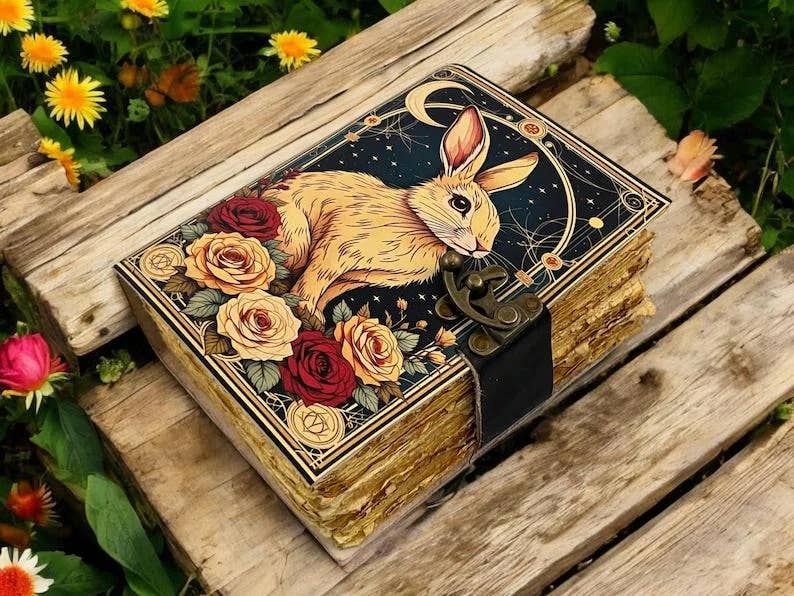 MNM HANDICRAFTS - Wholesale Journal/Diary - Bunny rabbit Grimoire Leather Journal Notebook Journal1