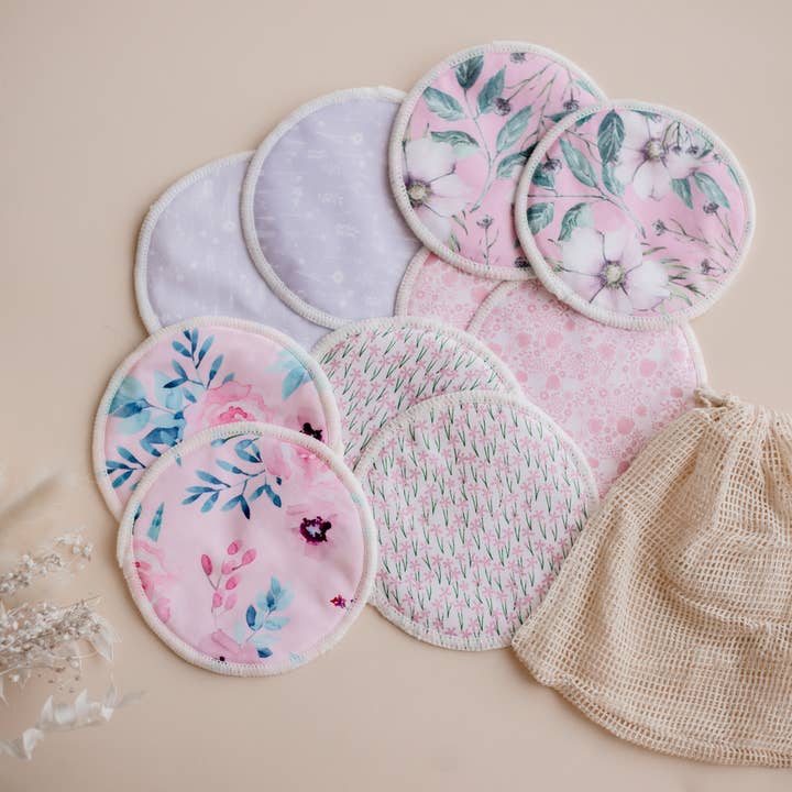 My Little Gumnut - Wholesale Nursing pillow/pad – Maternity - Reusable Breast Pads - Dusty Floral4