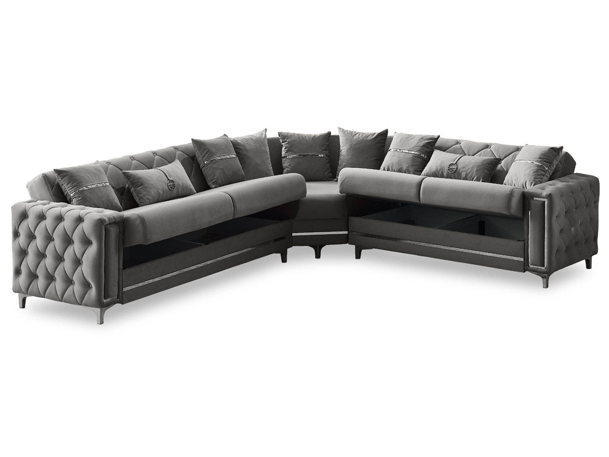 Bolivya Convertible Sectional Grey for wholesale on Faire1