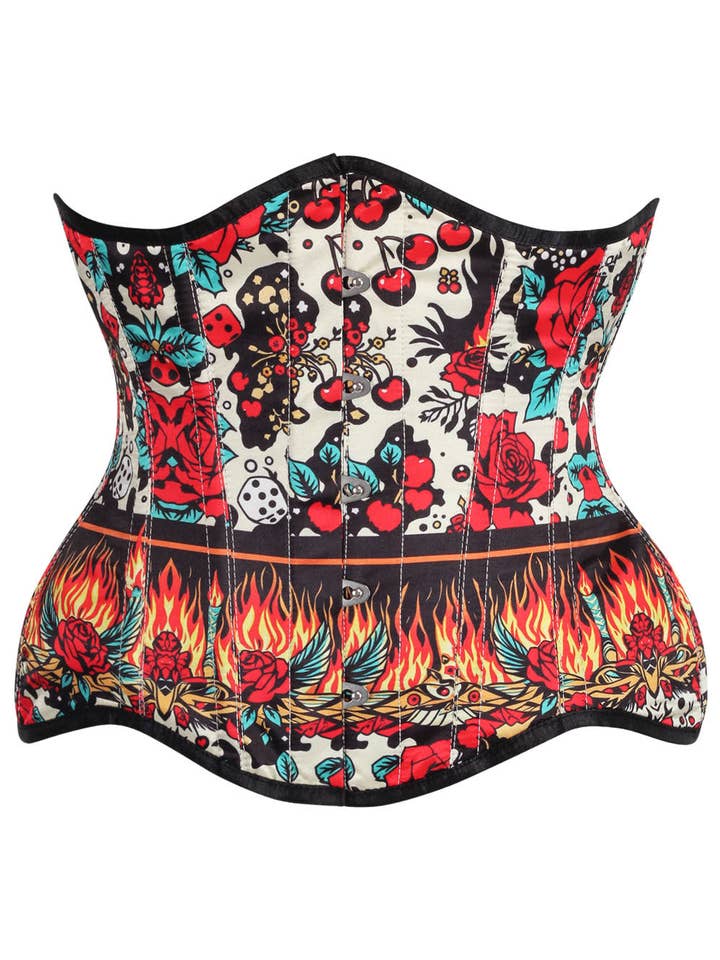 Multi Colored Talani Floral Curvy Underbust Corset for wholesale on Faire1