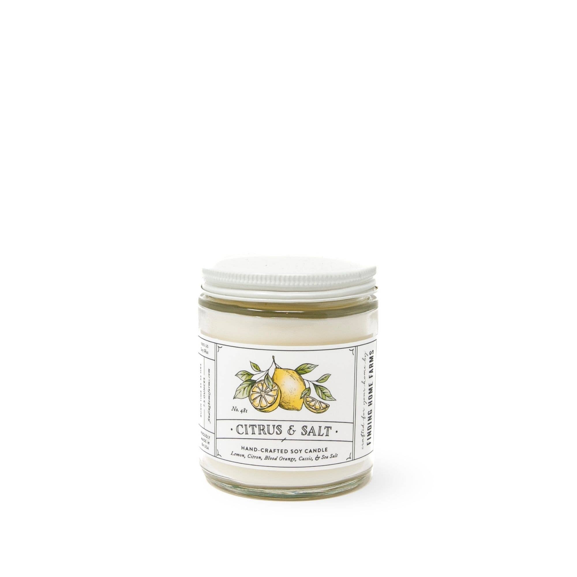 Finding Home Farms - Wholesale Jar/Filled Candle - Soy Candle, Citrus & Salt, Fresh Scent1