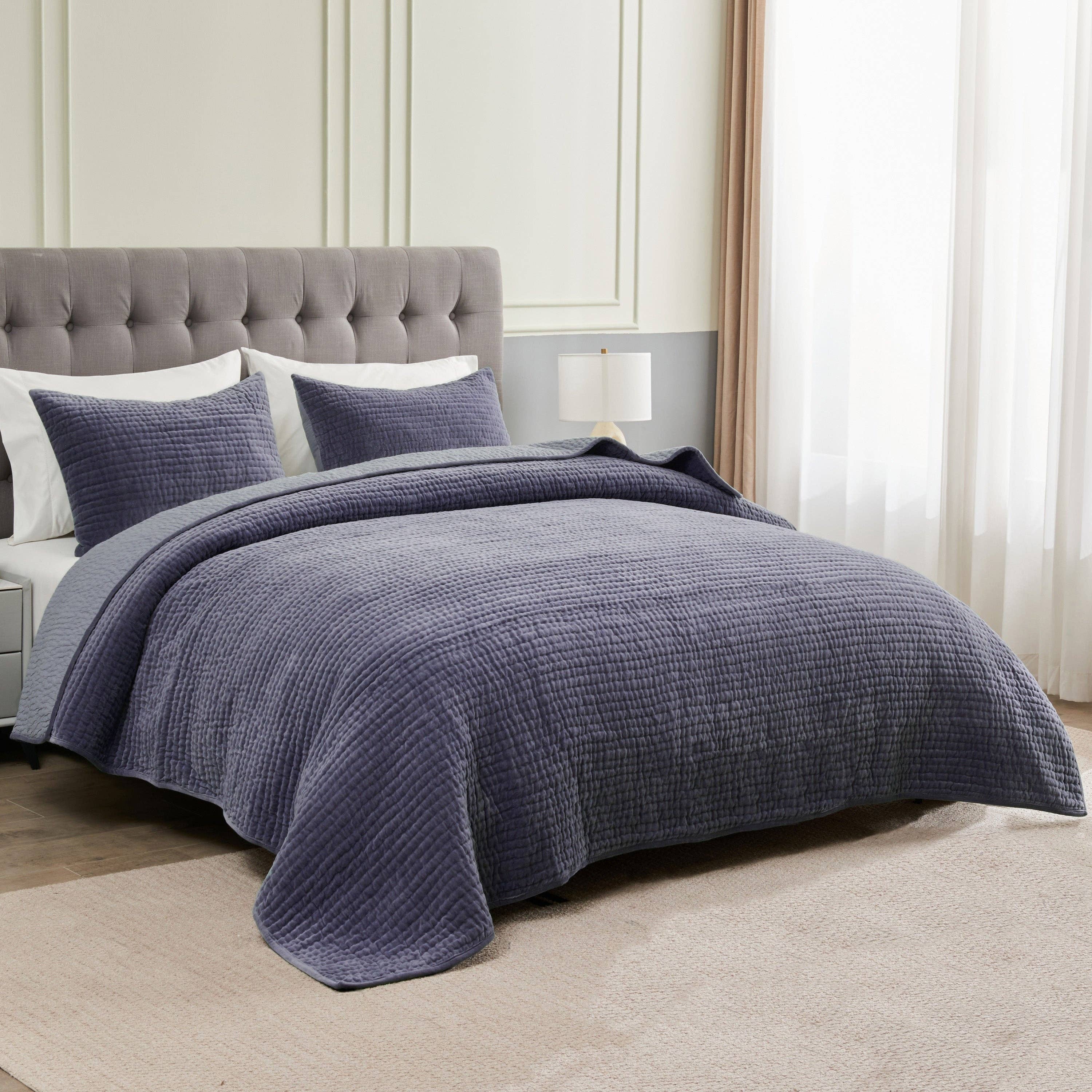 Mélange Home - Wholesale Quilt - Tamara Velvet Quilt Set2