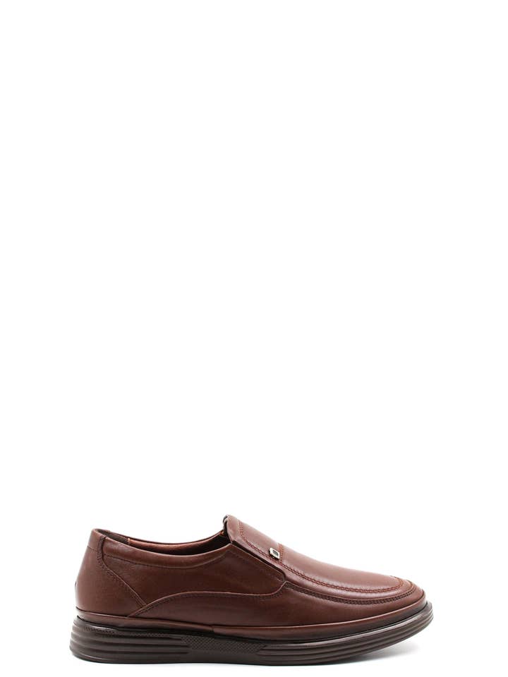 Momassons Slip-On de Couro Castanho para Homem com Sola Almofada - Wessi por atacado de Wessi