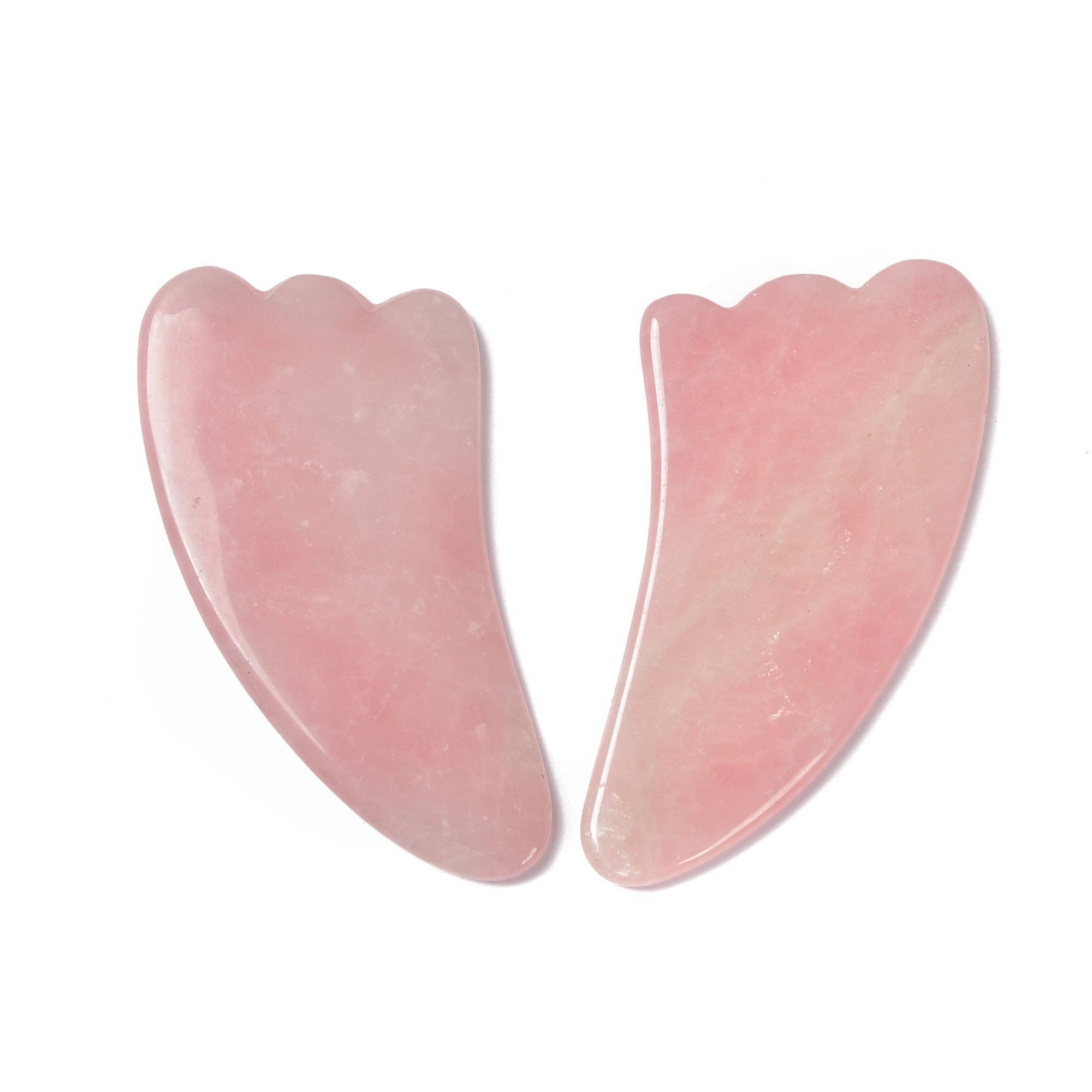 CRCBEADS - Wholesale Gua Sha Tool - Clear Quartz / Rose Quartz Gua Sha Massage Stone Tool Size55x105mm Sold by Piece5