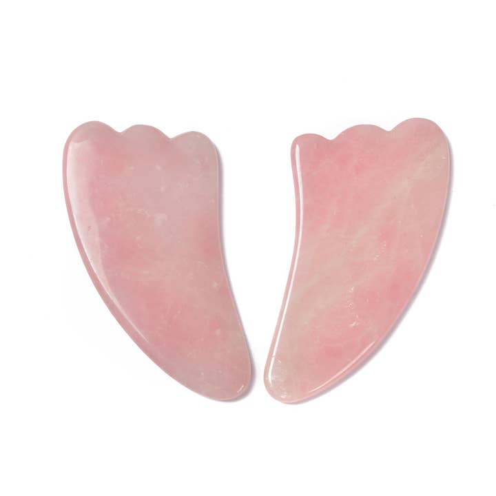 CRCBEADS - Wholesale Gua Sha Tool - Clear Quartz / Rose Quartz Gua Sha Massage Stone Tool Size55x105mm Sold by Piece5