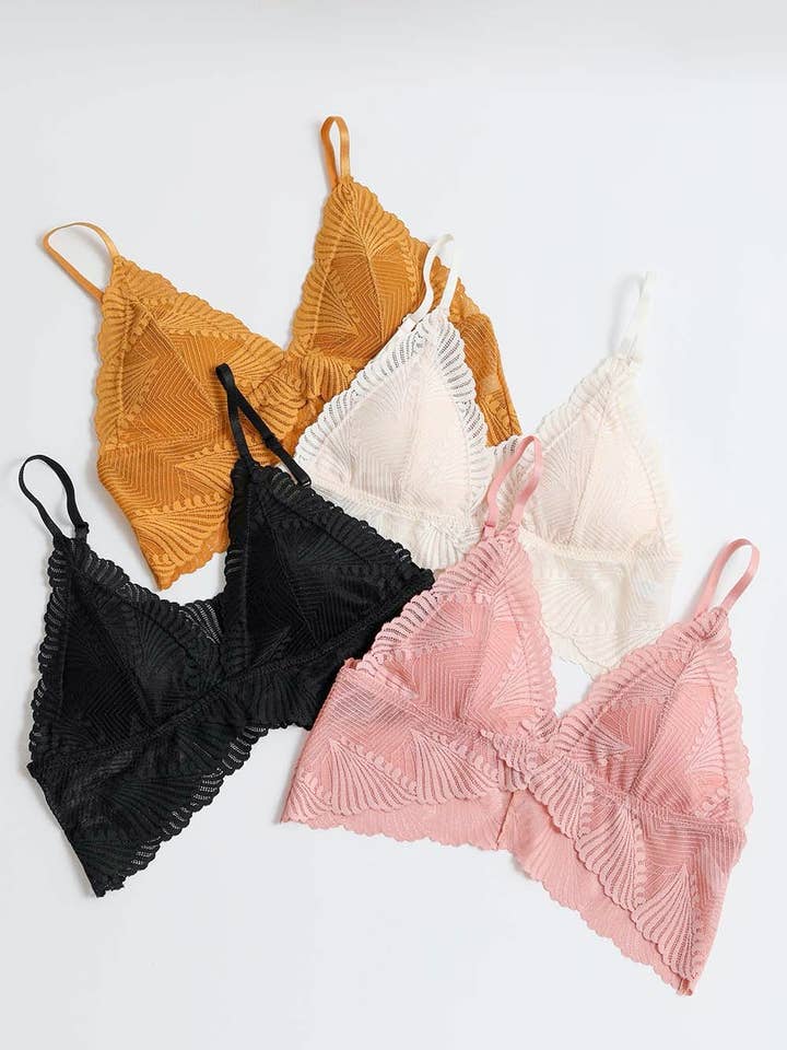 Leto Accessories - Wholesale Bralette - Women's - Butterfly Scallop Lace Bralette10