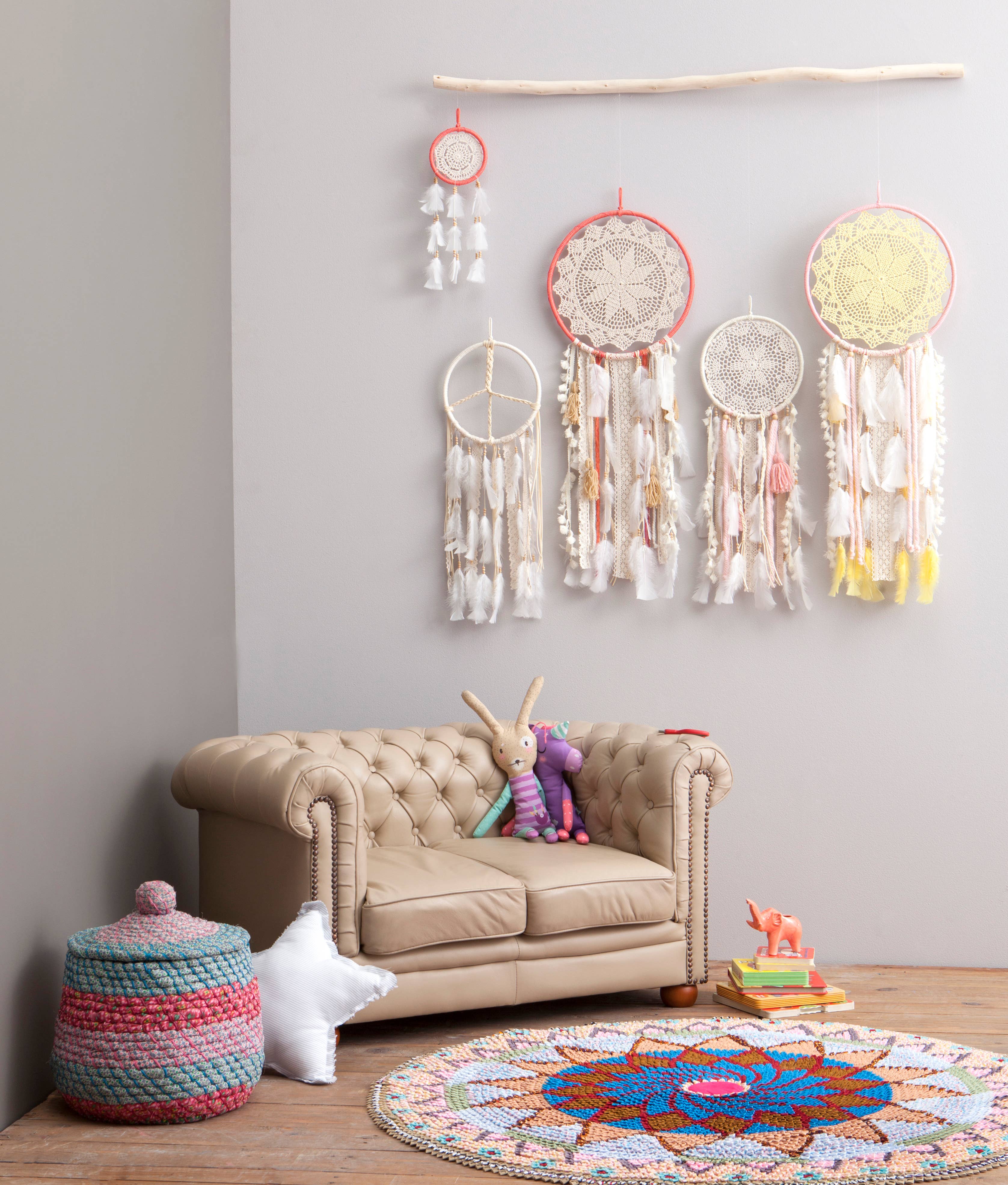 MANIK - Wholesale Dream Catcher - DREAMCATCHER BIG PINK Dream Catcher, Handmade wall decor9
