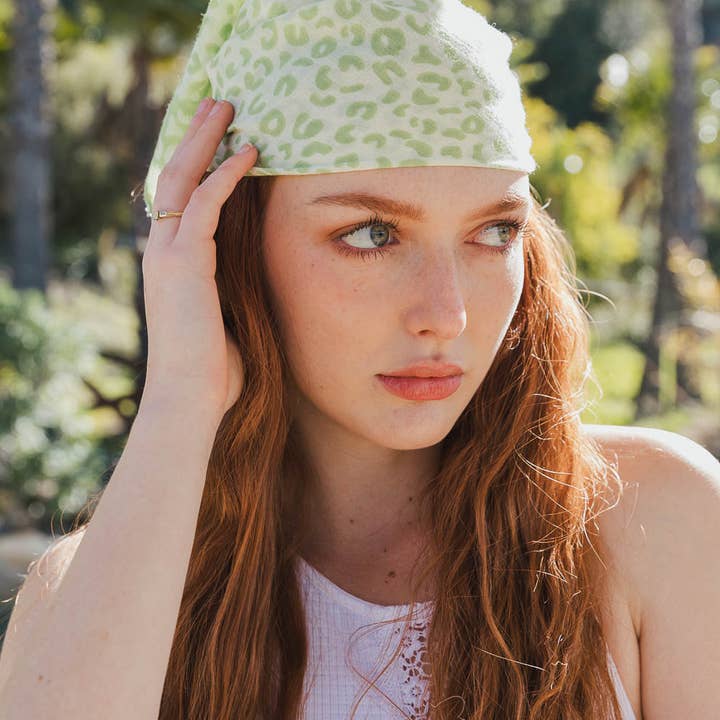 Leto Accessories - Wholesale Bandana - Women's - ๐ Cheetah Print Bandana in Rust, Lime Mustard, Black