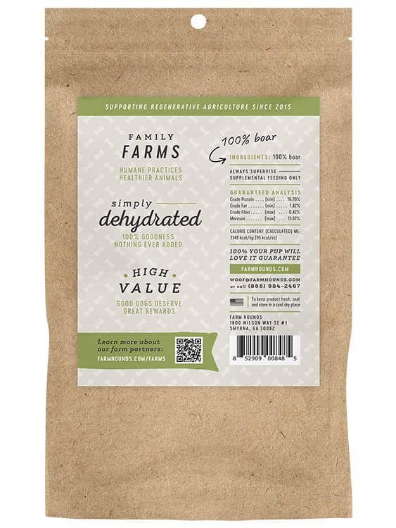 Farm Hounds - Wholesale Pet Treats - Dog - Boar Trainer Treats - All-Natural - 4.5oz1