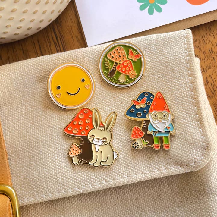Night Owl Paper Goods - Wholesale Lapel Pin/Button - Smiley Enamel Pin