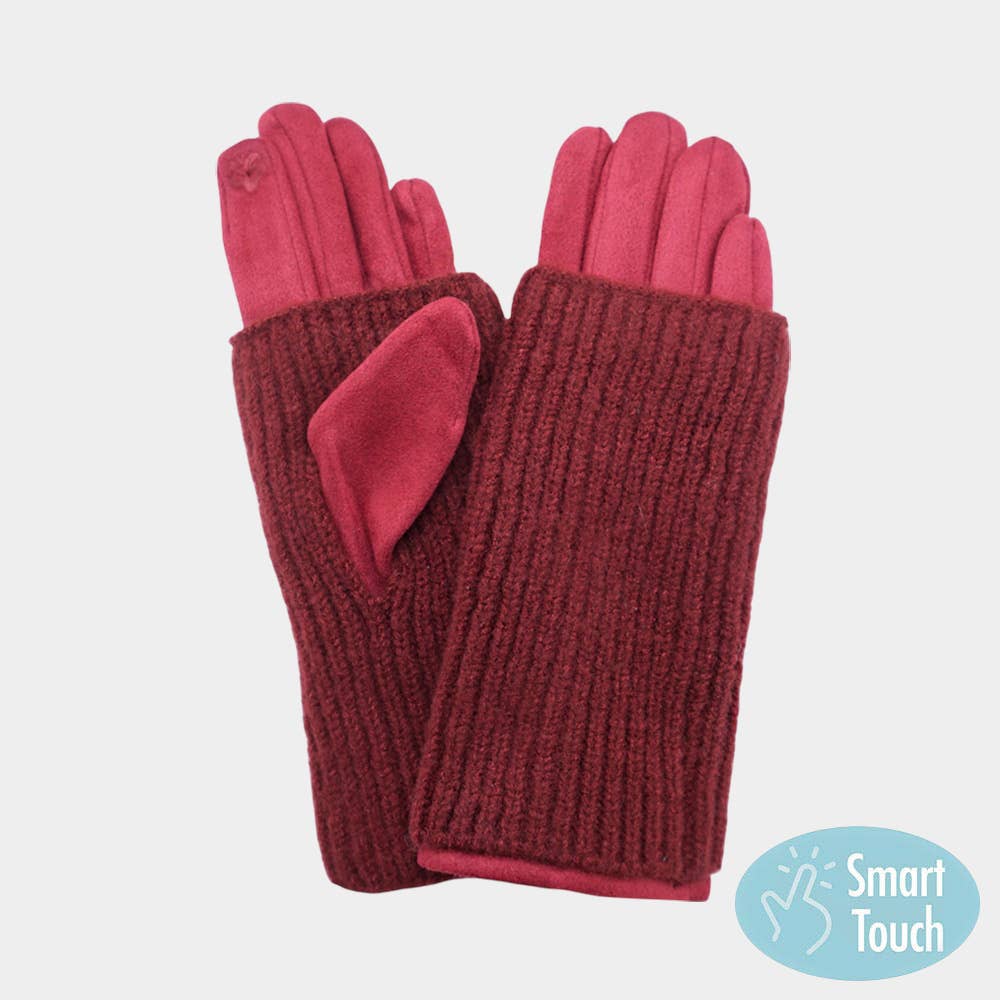 Sensibling Corp. – wholesale Gloves – Women's – Ribbed Knit Smart Touch Gloves0